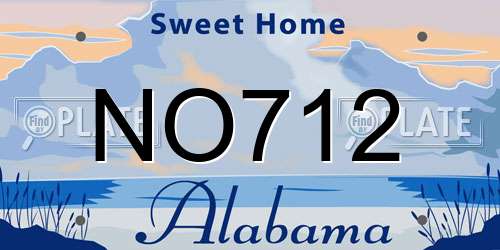 NO712 Alabama License Plate