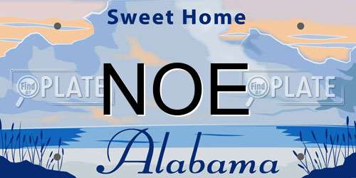 NOE Alabama License Plate