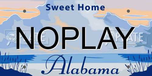 NOPLAY Alabama License Plate