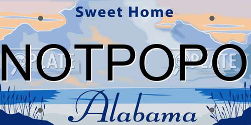 NOTPOPO Alabama License Plate