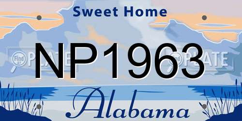 NP1963 Alabama License Plate