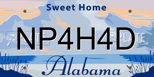 NP4H4D Alabama License Plate