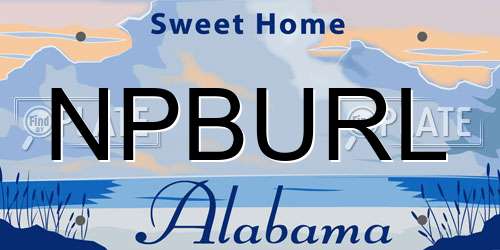 NPBURL Alabama License Plate