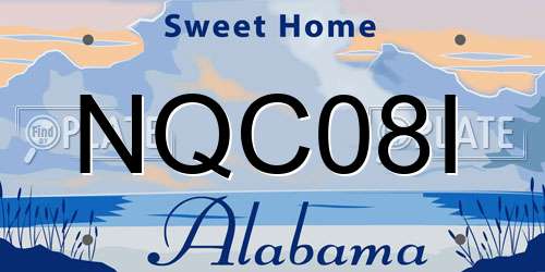 NQC08I Alabama License Plate