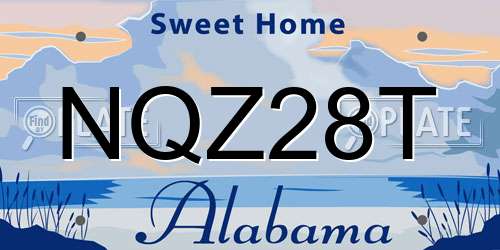 NQZ28T Alabama License Plate