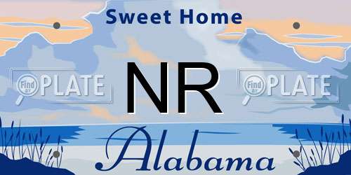 NR Alabama License Plate