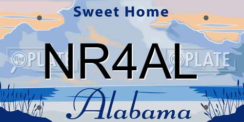 NR4AL Alabama License Plate