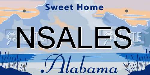 NSALES Alabama License Plate
