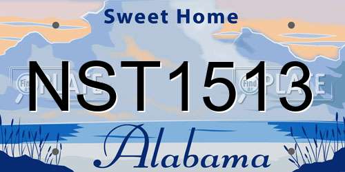 NST1513 Alabama License Plate