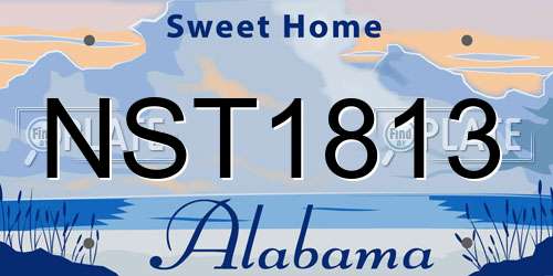 NST1813 Alabama License Plate