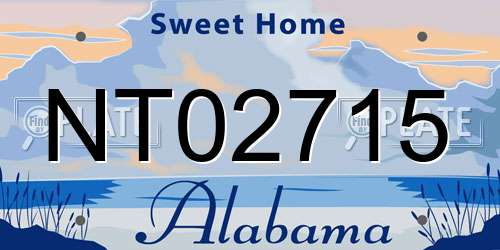 NT02715 Alabama License Plate