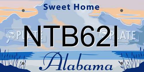NTB62I Alabama License Plate