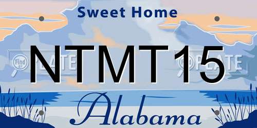 NTMT15 Alabama License Plate