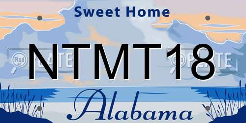 NTMT18 Alabama License Plate