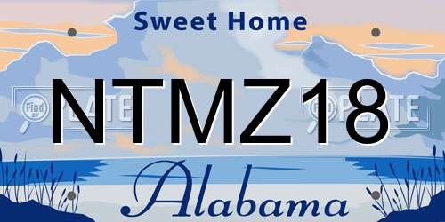 NTMZ18 Alabama License Plate