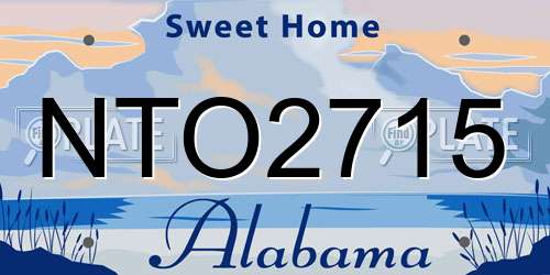 NTO2715 Alabama License Plate