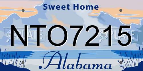 NTO7215 Alabama License Plate