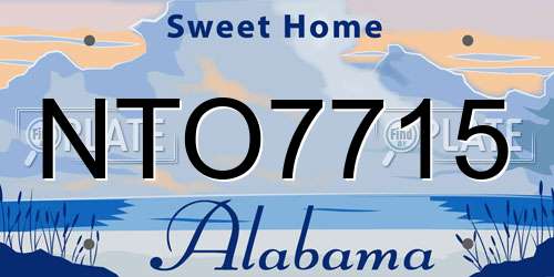 NTO7715 Alabama License Plate