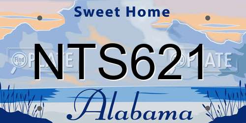 NTS621 Alabama License Plate