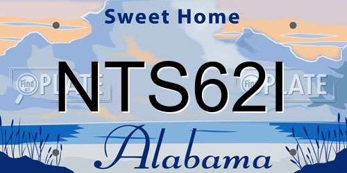 NTS62I Alabama License Plate