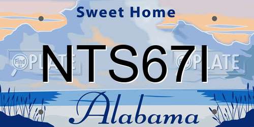 NTS67I Alabama License Plate