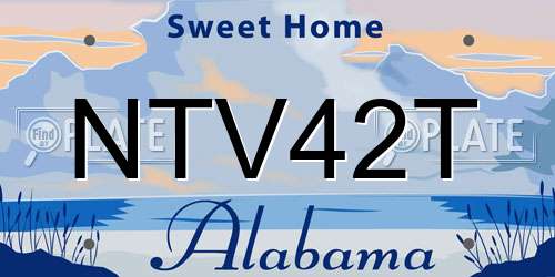 NTV42T Alabama License Plate