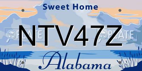 NTV47Z Alabama License Plate