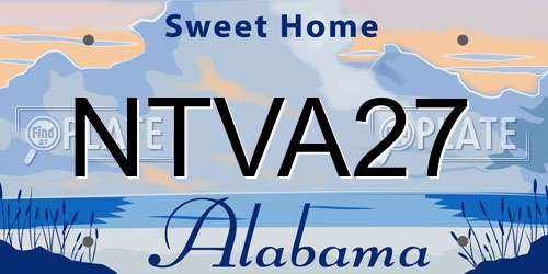 NTVA27 Alabama License Plate