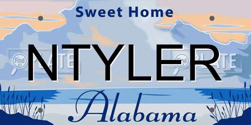 NTYLER Alabama License Plate