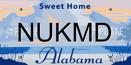 NUKMD Alabama License Plate