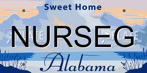 NURSEG Alabama License Plate