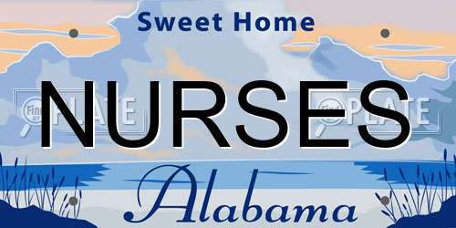 NURSES Alabama License Plate