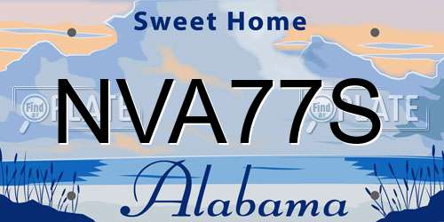 NVA77S Alabama License Plate
