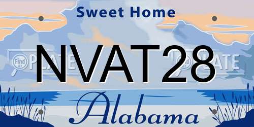 NVAT28 Alabama License Plate