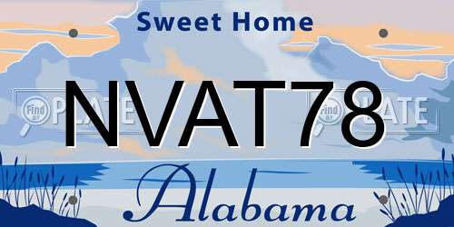 NVAT78 Alabama License Plate