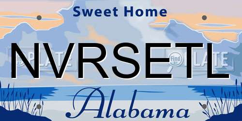 NVRSETL Alabama License Plate