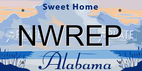 NWREP Alabama License Plate