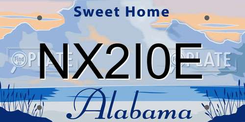 NX2I0E Alabama License Plate