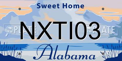 NXTI03 Alabama License Plate