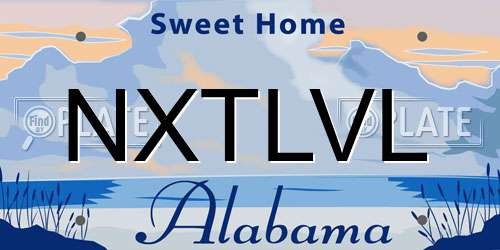 NXTLVL Alabama License Plate