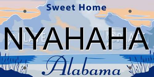 NYAHAHA Alabama License Plate