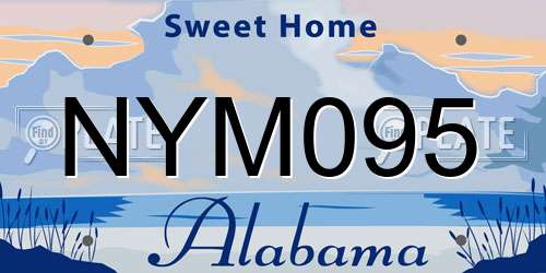 NYM095 Alabama License Plate