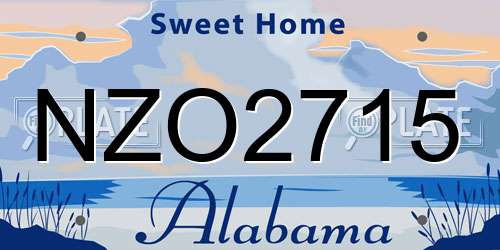 NZO2715 Alabama License Plate