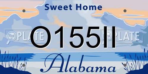 O155II Alabama License Plate