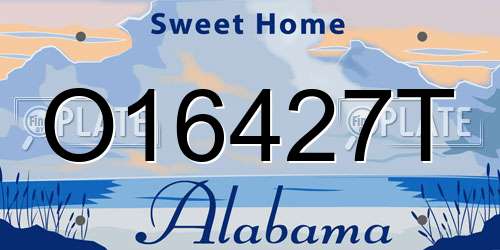 O16427T Alabama License Plate