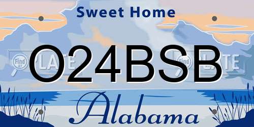O24BSB Alabama License Plate