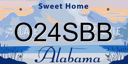 O24SBB Alabama License Plate