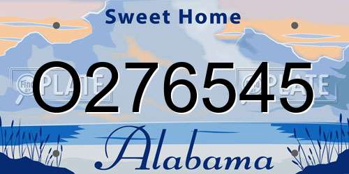 O276545 Alabama License Plate