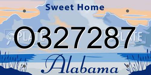 O327287 Alabama License Plate