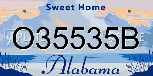 O35535B Alabama License Plate